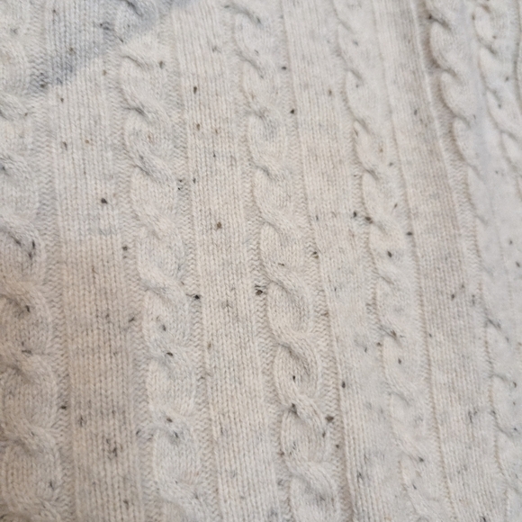 TNA Sweater Cable Knit Women's XS Wool Cashmere Cream Speckled - Picture 3 of 9